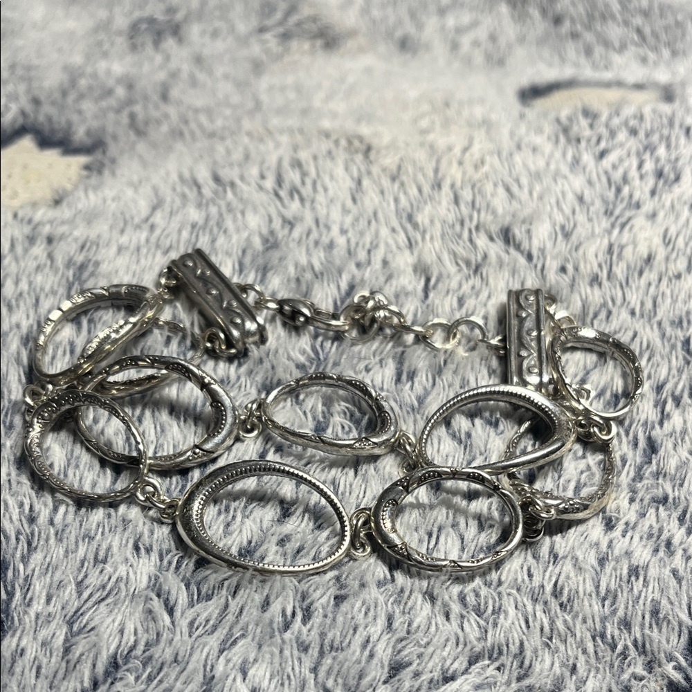 Retired Brighton Swinging Sixties silver-plated loop bracelet